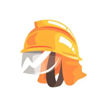 Orange safety helmet for fireman vector Illustration Stock Illustration