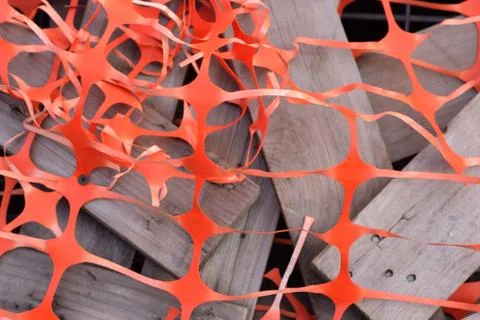 Orange Safety Netting Stock Photos