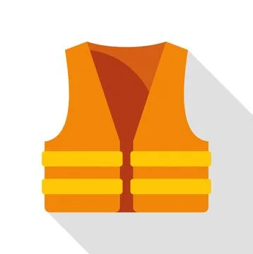 Orange safety vest high visibility personal protective equipment Stock Illustration