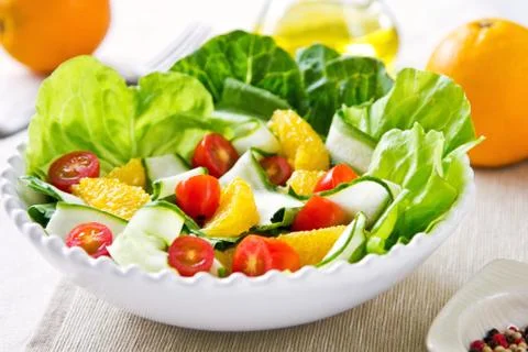 Orange salad Stock Photos