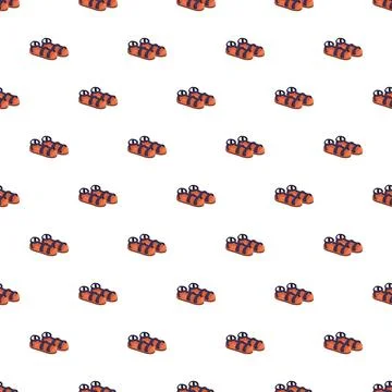 Orange sandals seamless pattern for summer footwear 스톡 일러스트