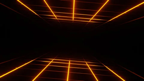 Orange Sci-Fi Glow Fishnet Background VJ Loop in 4K Stock Footage 247200805