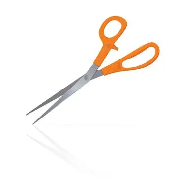 Orange scissors Stock Illustration