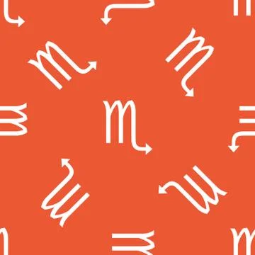 Orange Scorpio pattern Stock Illustration