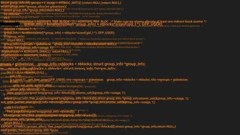 Orange screen coding hacker concept animation with glitch. Stock Illustration
