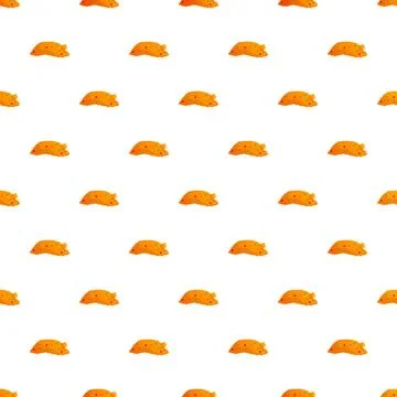 Orange sea slug pattern on white background Stock Illustration