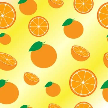 Orange Seamless Pattern Background Stock Illustration