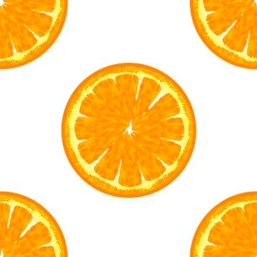 Orange Seamless Pattern. Exotic Ftuit Background Stock Illustration