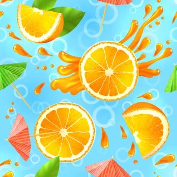Orange seamless pattern Stock Illustration