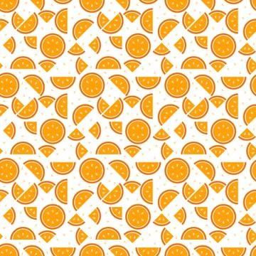 Orange seamless pattern Stock Illustration