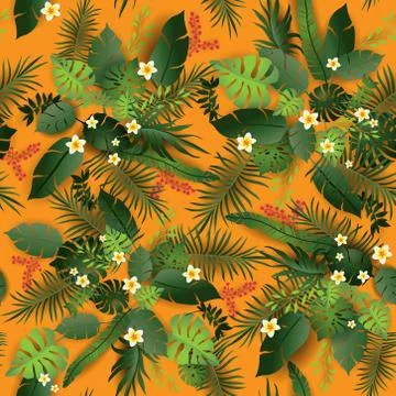 Orange Seamless pattern Stock Illustration