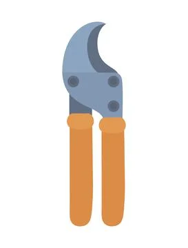 Orange secateurs design Stock Illustration