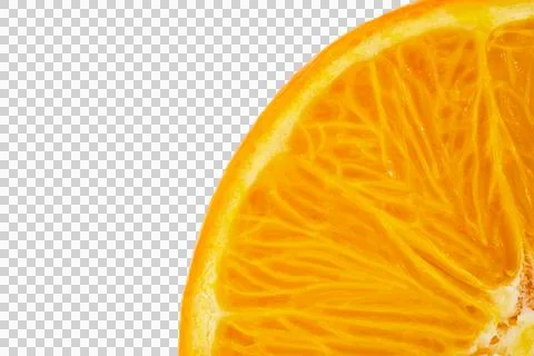 Orange in section. Macro close up isolated Stock Photos