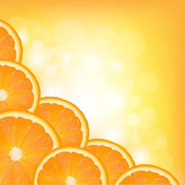 Orange segment frame Stock Illustration