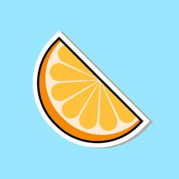 Orange Segment Marmalade Icon Sweets Sticker Concept Illustrazione stock