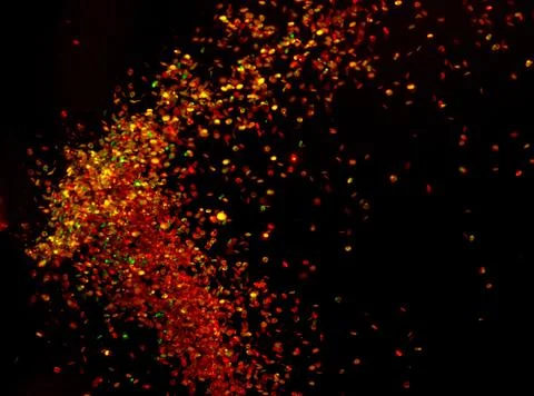 Orange sequins as a shiny tornado Stock Illustration