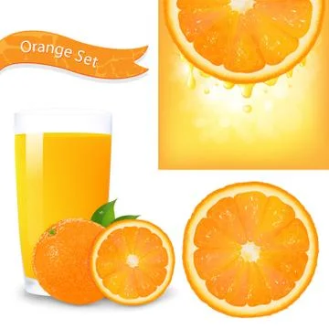 Orange set Stock Illustration