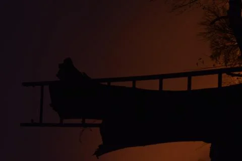 Orange Shadows 写真素材