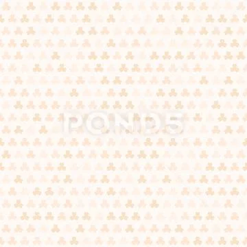 Orange shamrock pattern. Seamless vector Ilustração Stock