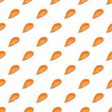 Orange shape repeating pattern on white background Illustrazione stock