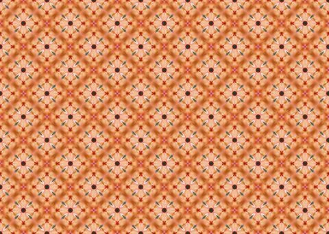 Orange shapes seamless repeat pattern illustration Stock Illustration