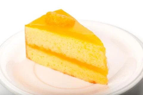 Orange sheet cake Stock Photos