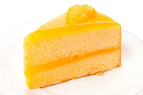 Orange sheet cake Stock Photos