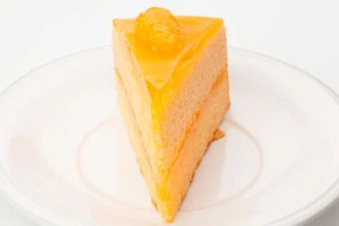 Orange sheet cake Stock Photos