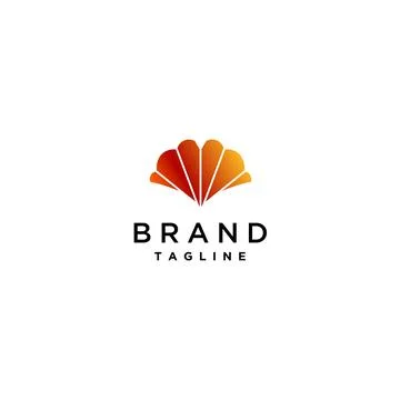 Orange Shell Logo Stock Illustration