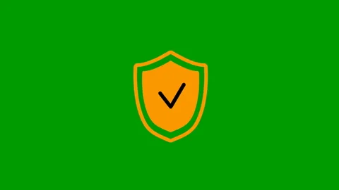 Orange shield ray green Stock Footage 220546765