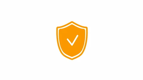 Orange shield ray white Stock Footage 220546762