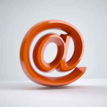 Orange shiny e-mail symbol Illustrazione stock