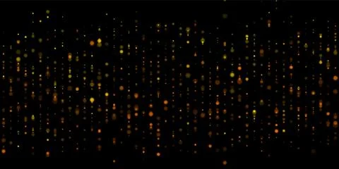 Orange shiny sparkling particles abstract futuristic background Stock Illustration