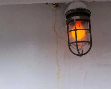 Orange ship light Stock Photos