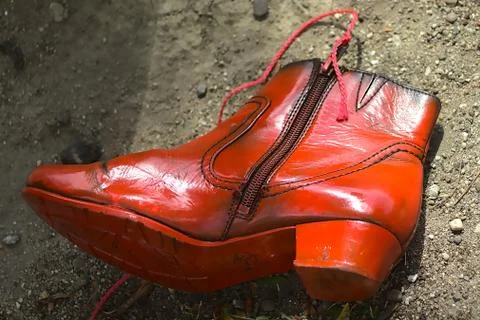 The orange shoe Stock Photos