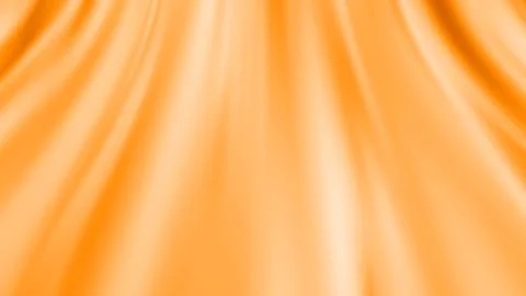 Orange silk background Waves flag texture reflection Foto stock
