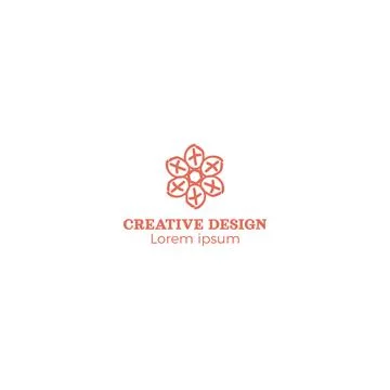 Orange Simple Creative Design Logo Vector EPS10 Stock Illustration