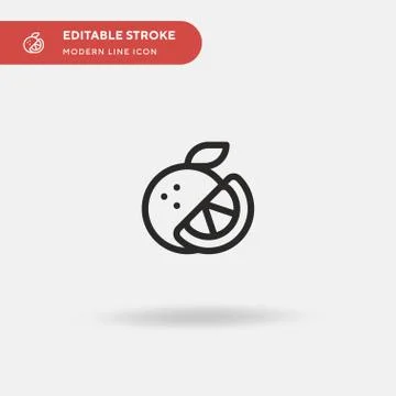 Orange Simple vector icon. Illustration symbol design template for web mobile Illustrazione stock