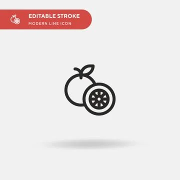 Orange Simple vector icon. Illustration symbol design template for web mobile Illustrazione stock