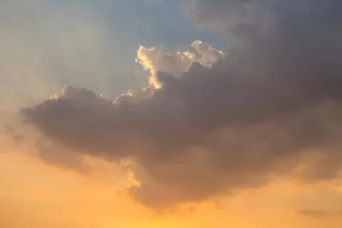 Orange sky and cloud Stock Photos