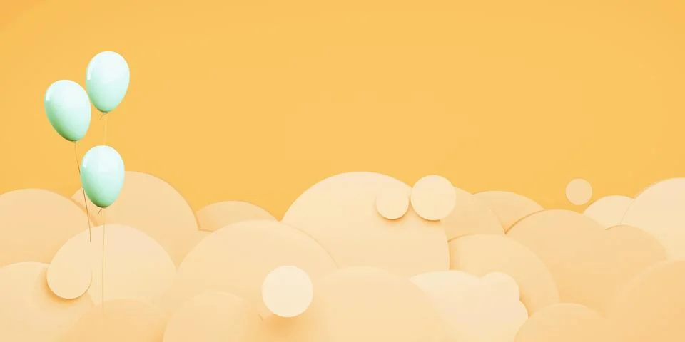 Orange sky and clouds evening at sunset paper cut style 3D illustration Illustrazione stock