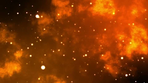 Orange Sky Clouds with particle background Stock Footage 104364492