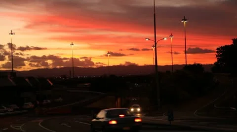 Orange sky Stock Footage 11817572