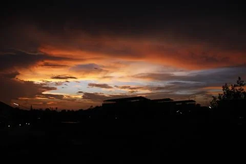 Orange sky Stock Photos