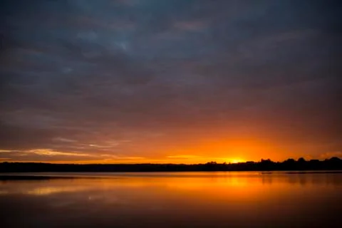 Orange sky Stock Photos