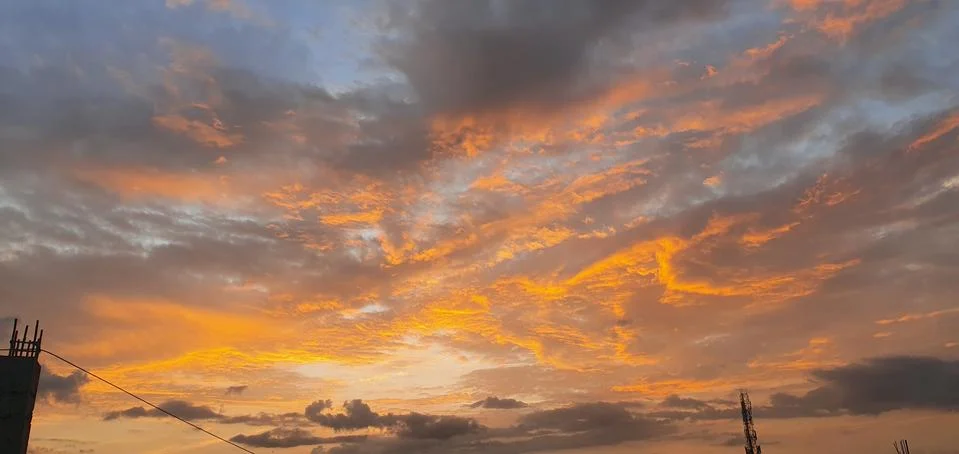 Orange sky Stock Photos