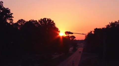 Orange sky sunset Stock Footage 39932358