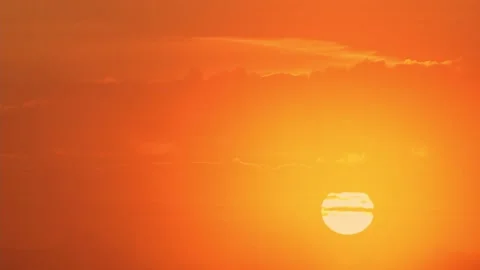 Orange sky sunset timelapse summer Video stock 156075610