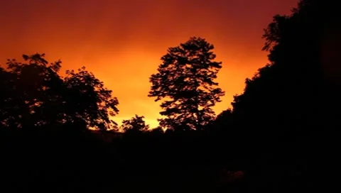 Orange sky at suset Stock Footage 7763516