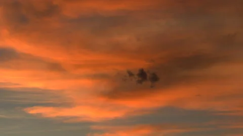 Orange sky time lapse Stock Footage 143829078
